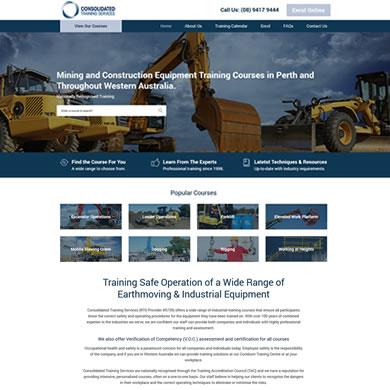 Perth web design & development - Consolidated Training Services website
