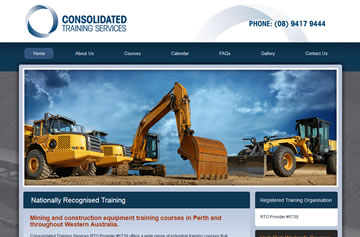 Consolidated Training Services website - Perth web design
