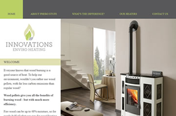Innovations Enviro Heating website - Perth web design