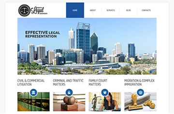 Perth Legal Answers website - Perth web design